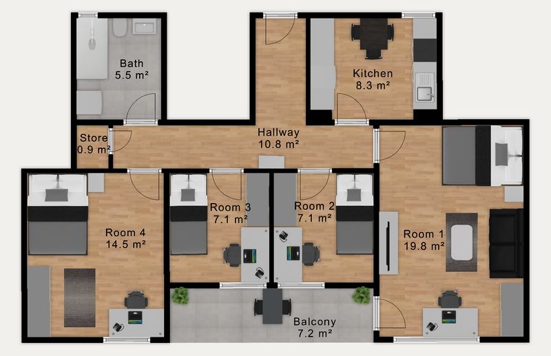 Sicheres Investieren durch nachhaltige Vermietbarkeit - Gepflegte 4-Zimmerwohnung mit EBK und Balkon